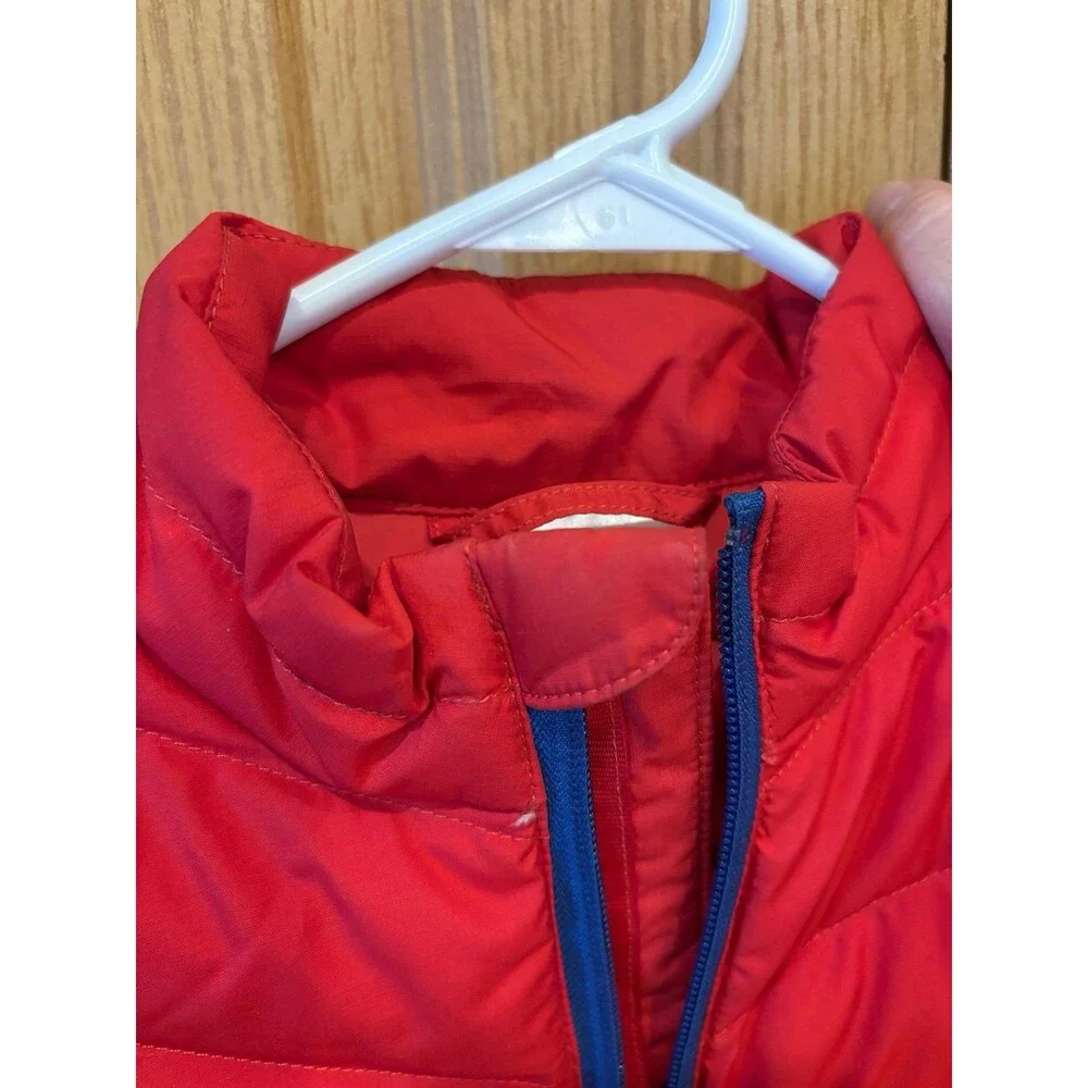 HANNA ANDERSSON Navy Blue DOWN hooded jacket Zip Sz 110 5 Lightweight Packable
